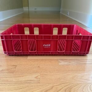 Vintage 1980's Coca-Cola Crate Red Plastic O-Hus Husky Red